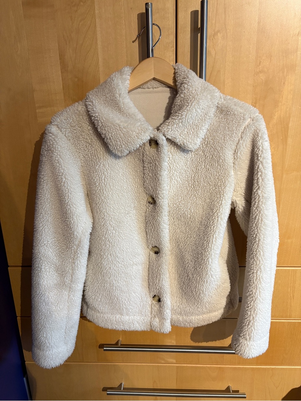 Uniqlo Cream Teddy/Sherpa Jacket XS